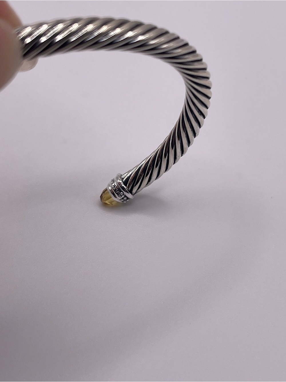 David Yurman Cable Classics 5mm Bracelet with Citrine and Diamonds - Picture 11 of 13